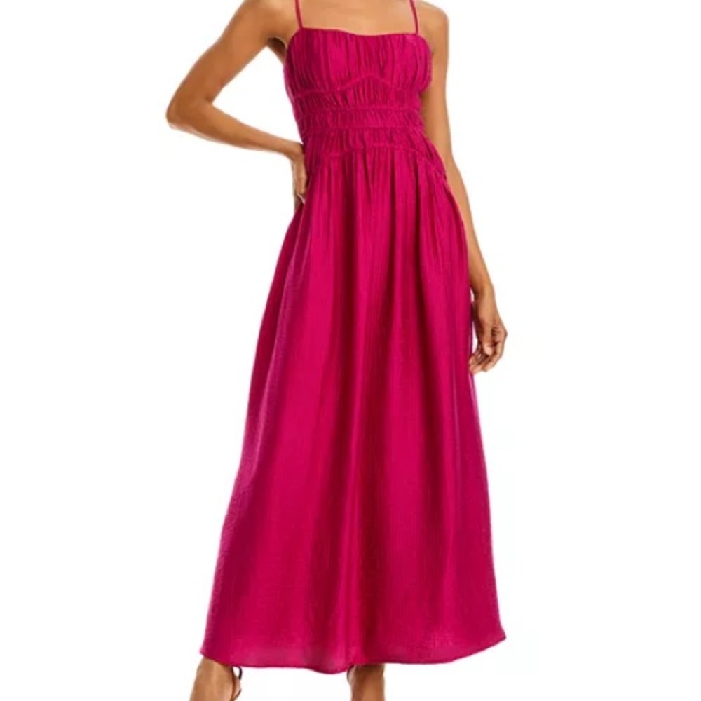 AQUA Smocked Maxi Dress - Exclusive